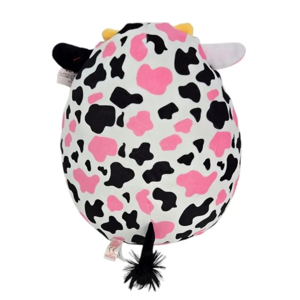 Ty Squishy Beanies Milkshake‎ Cow Pink Black Farm Animal Plush Toy Stuffed 10